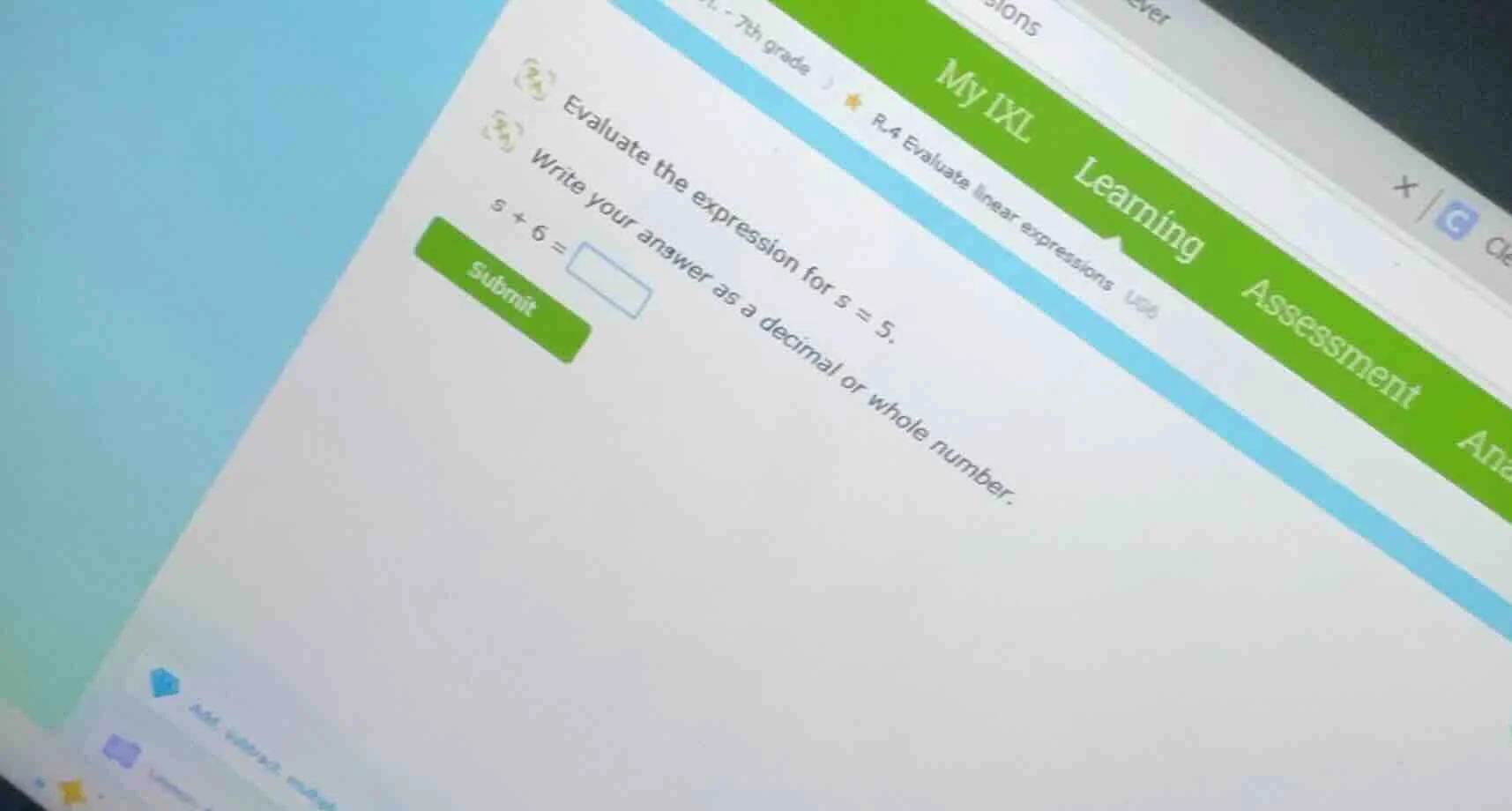 7th grade ★ r.4 evaluate linear expressions us evaluate the expression …