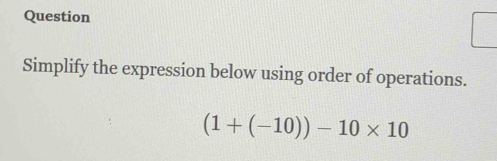 question simplify the expression below using order of operations. $(1 +…