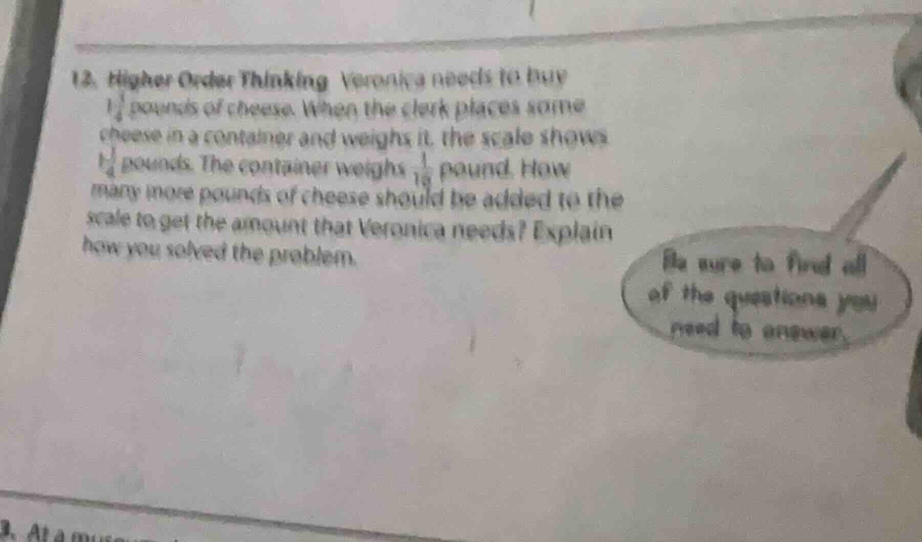 12. higher order thinking veronica needs to buy $1\\frac{1}{4}$ pounds …