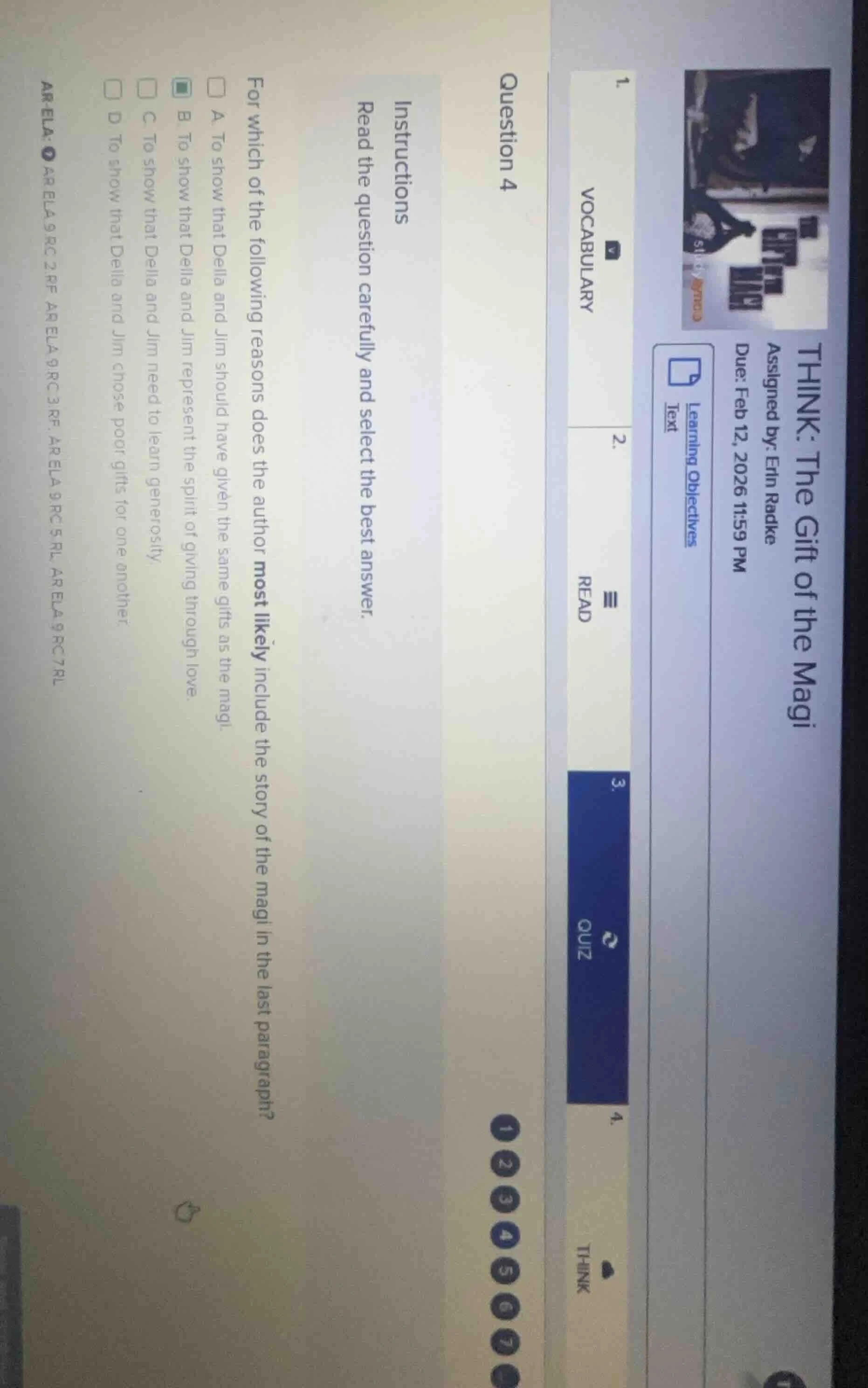 think: the gift of the magiassigned by: erin radkedue: feb 12, 2026 11:…