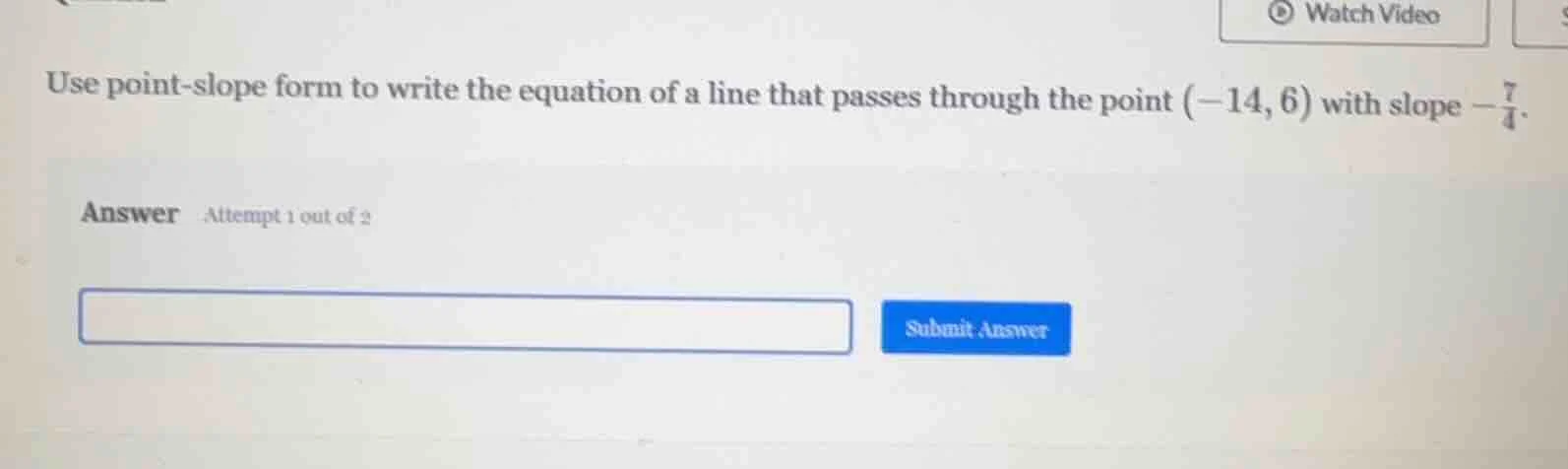 use point-slope form to write the equation of a line that passes throug…