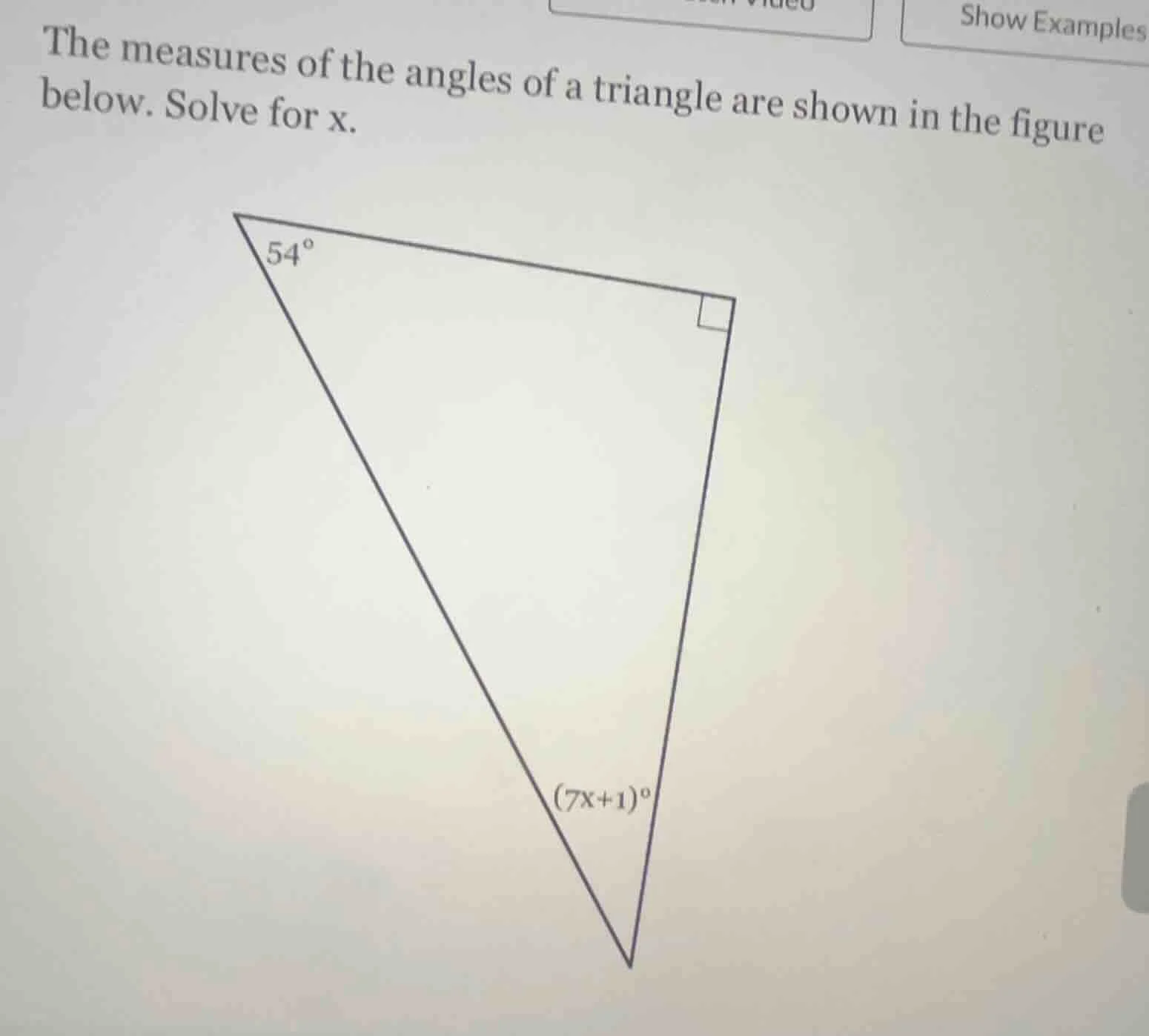 the measures of the angles of a triangle are shown in the figure below.…