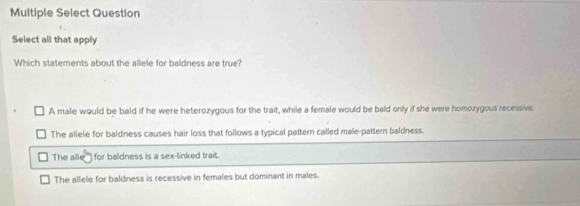 multiple select question select all that apply which statements about t…