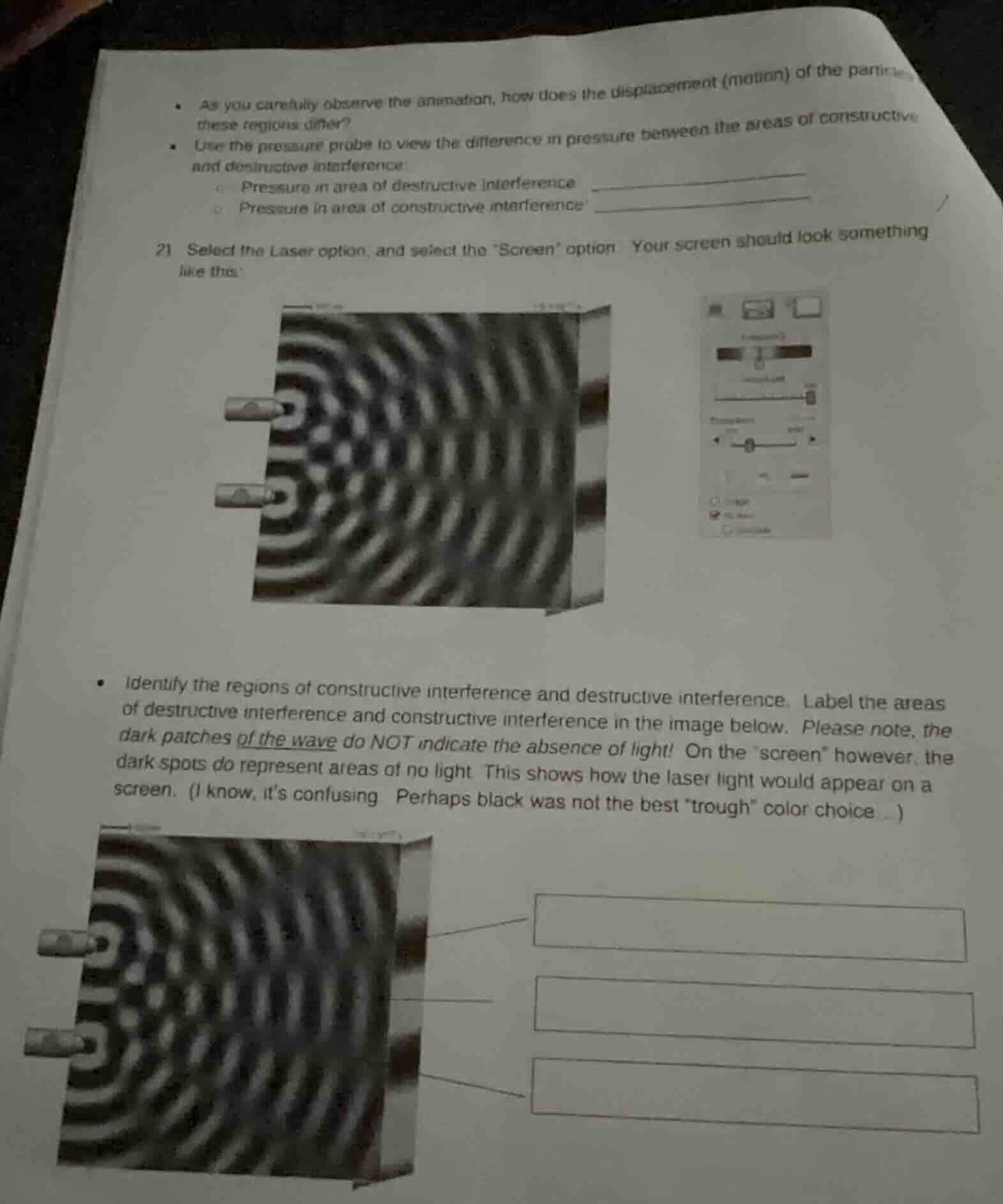 - as you carefully observe the animation, how does the displacement (mo…