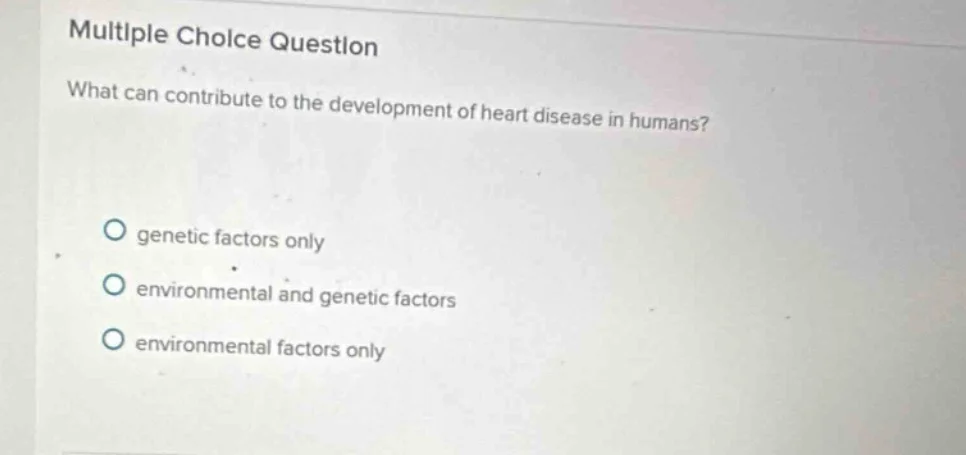 multiple choice question what can contribute to the development of hear…