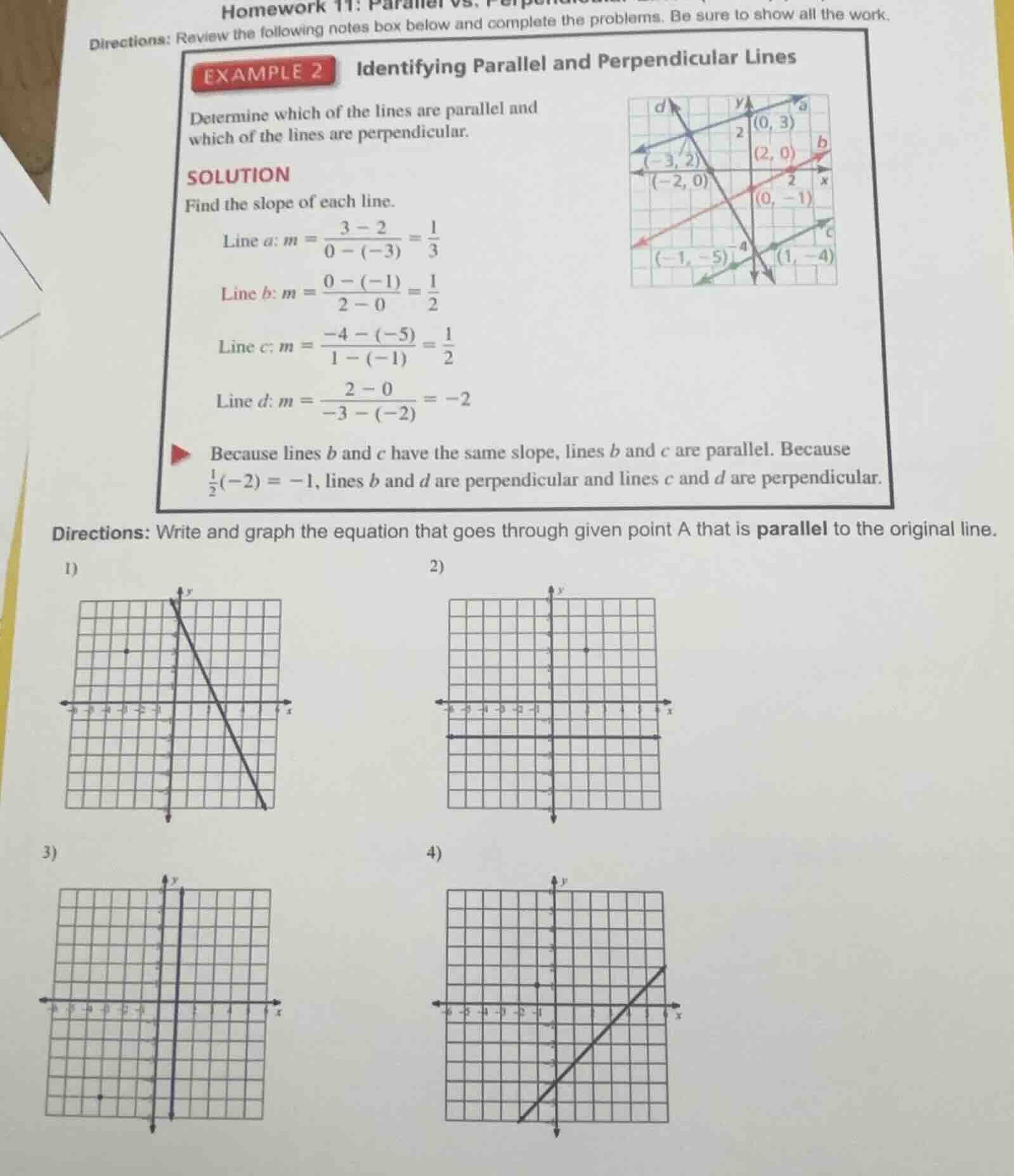 homework 11: parallel vs.directions: review the following notes box bel…
