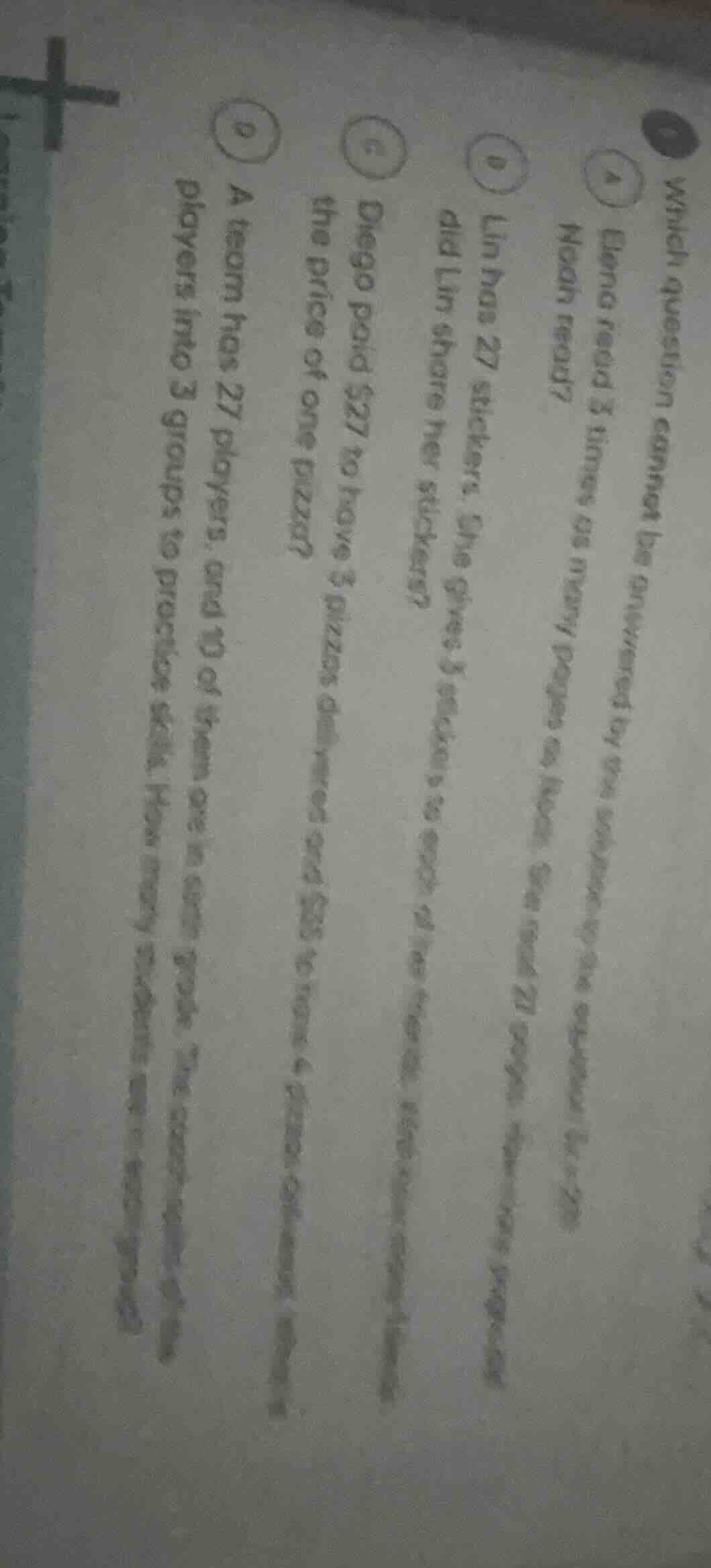 which question cannot be answered by the solution to the equation $3x=2…