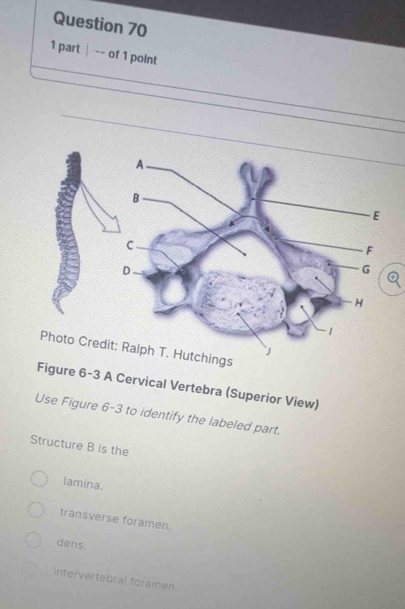 question 70 1 part | -- of 1 point photo credit: ralph t. hutchings fig…