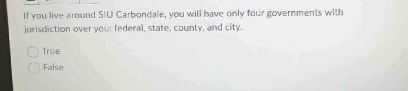 if you live around siu carbondale, you will have only four governments …