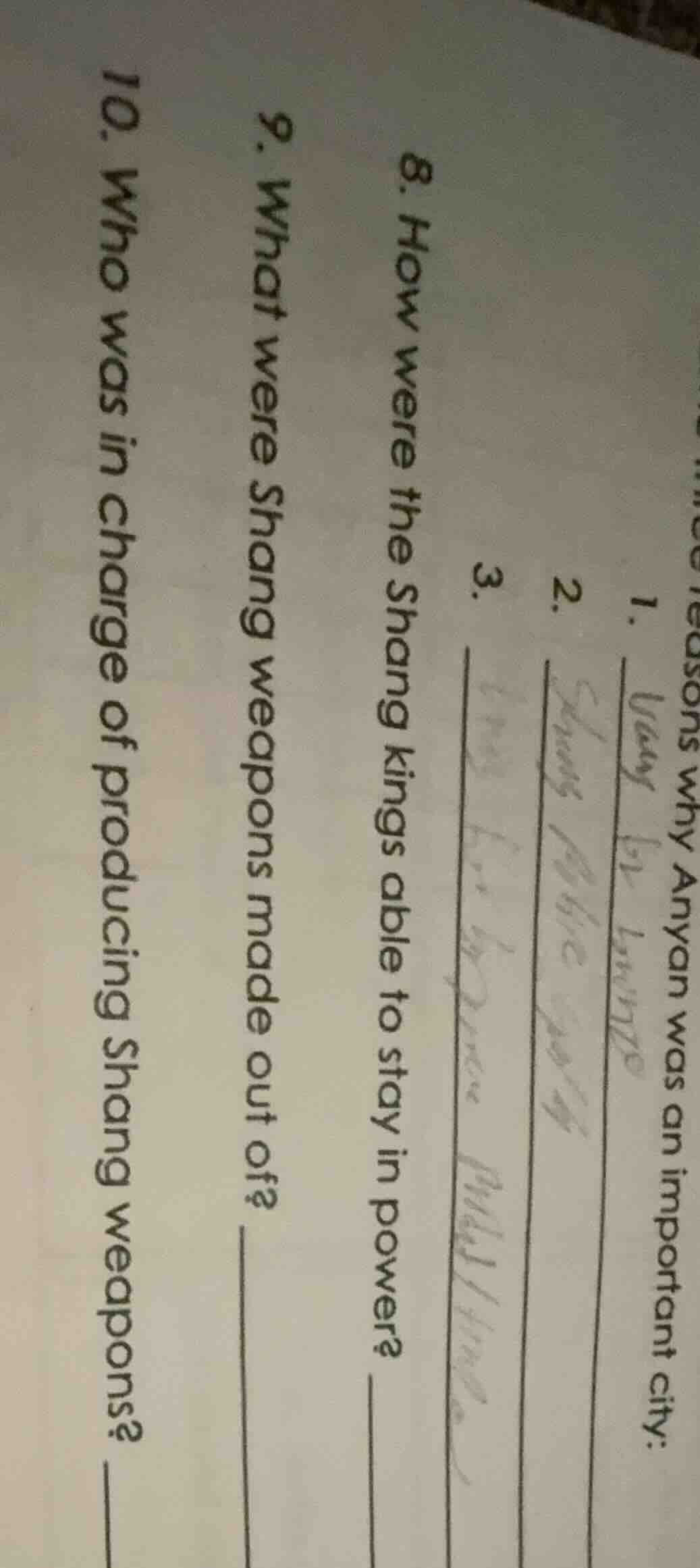 reasons why anyan was an important city: 1. 2. 3. 8. how were the shang…