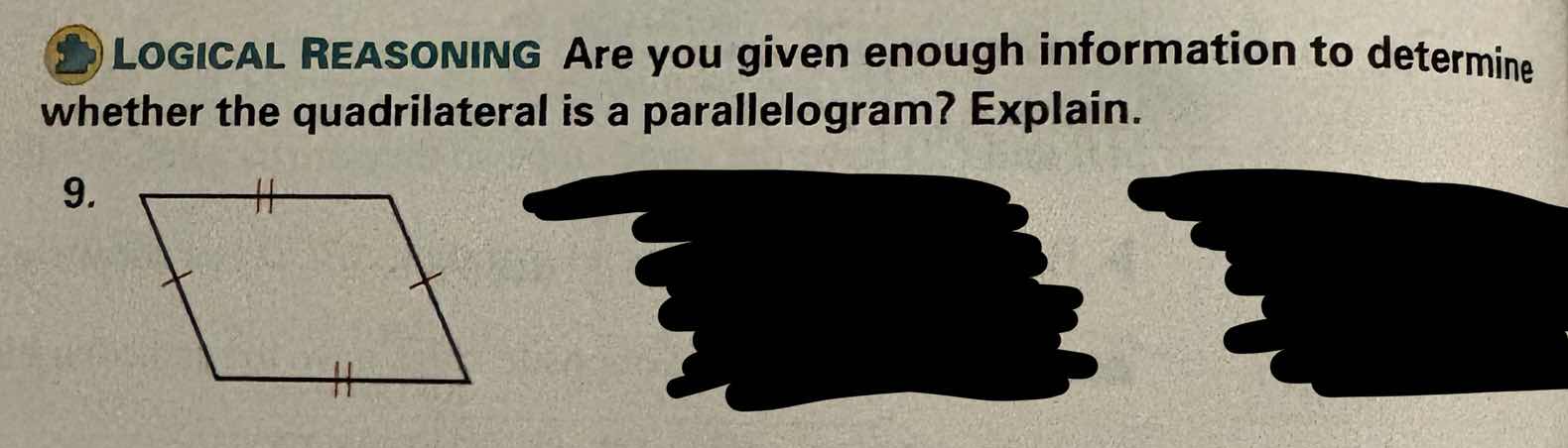 logical reasoning are you given enough information to determine whether…