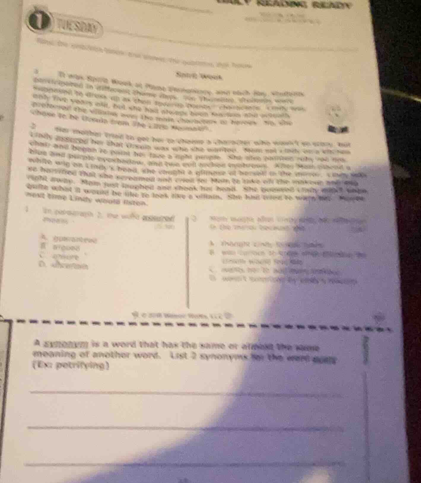 1 tuesday spirit week 1 it was spirit week at pine elementary, and each…