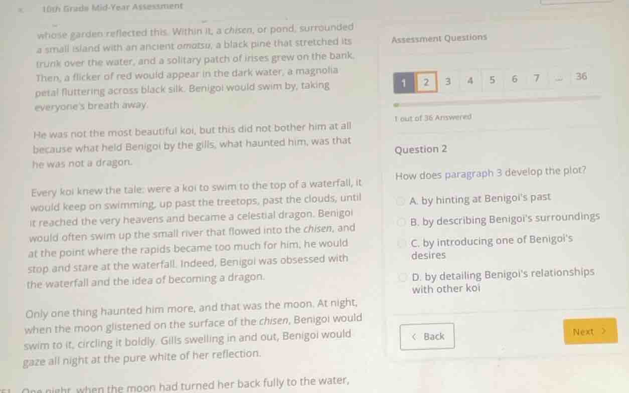 10th grade mid-year assessment whose garden reflected this. within it, …