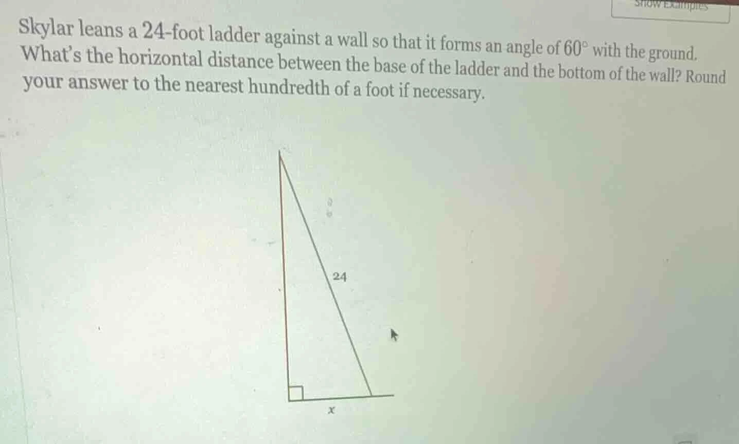skylar leans a 24-foot ladder against a wall so that it forms an angle …