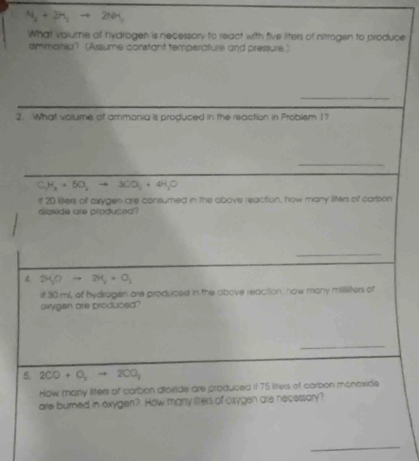 $n_2 + 3h_2 ightarrow 2nh_3$ what volume of hydrogen is necessary to re…