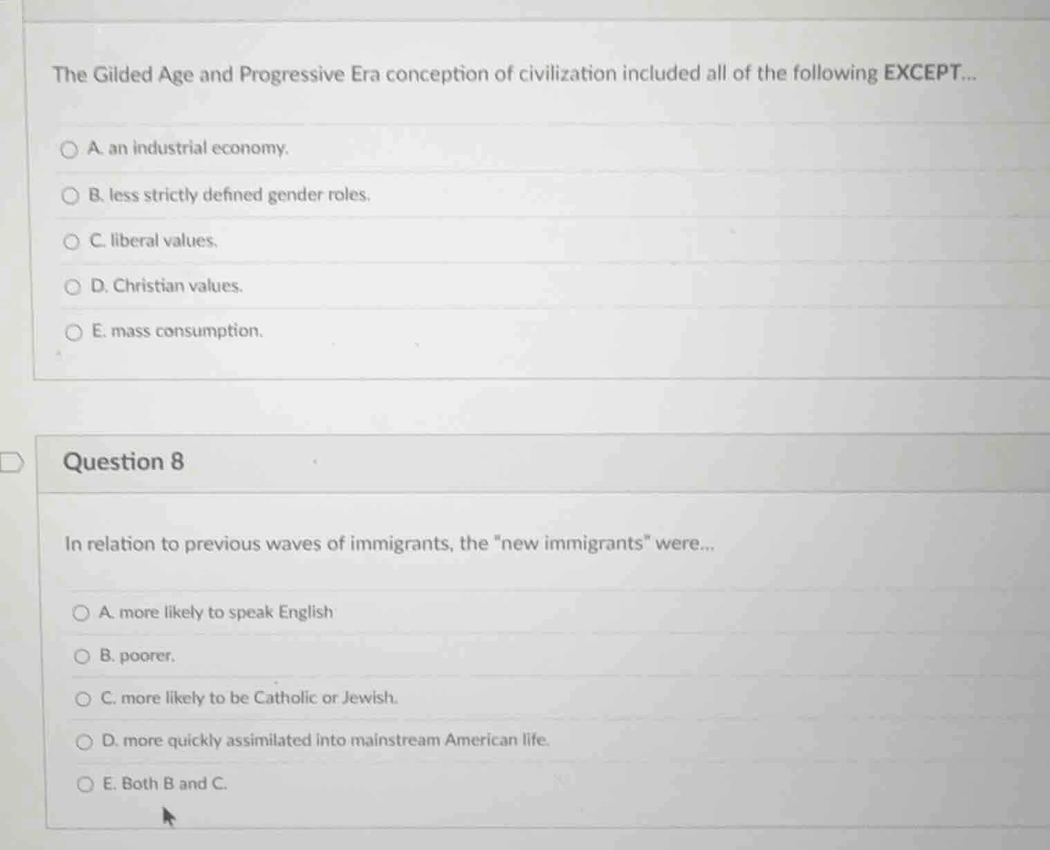 the gilded age and progressive era conception of civilization included …