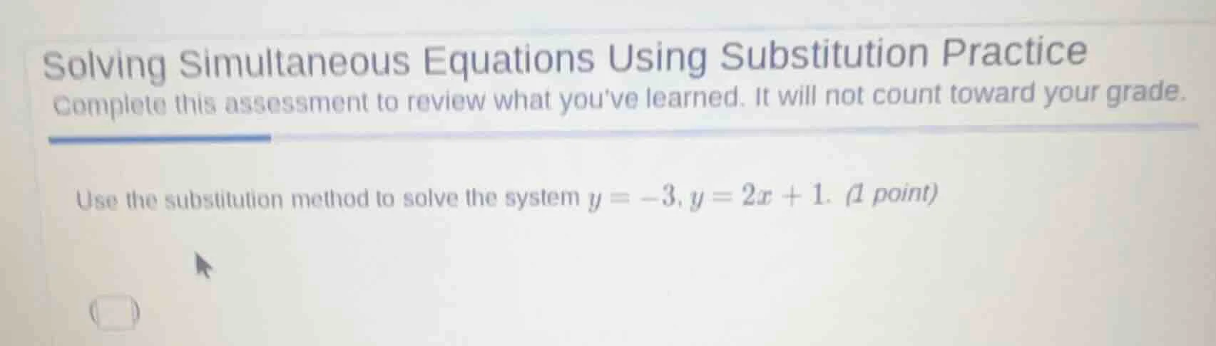 solving simultaneous equations using substitution practice complete thi…