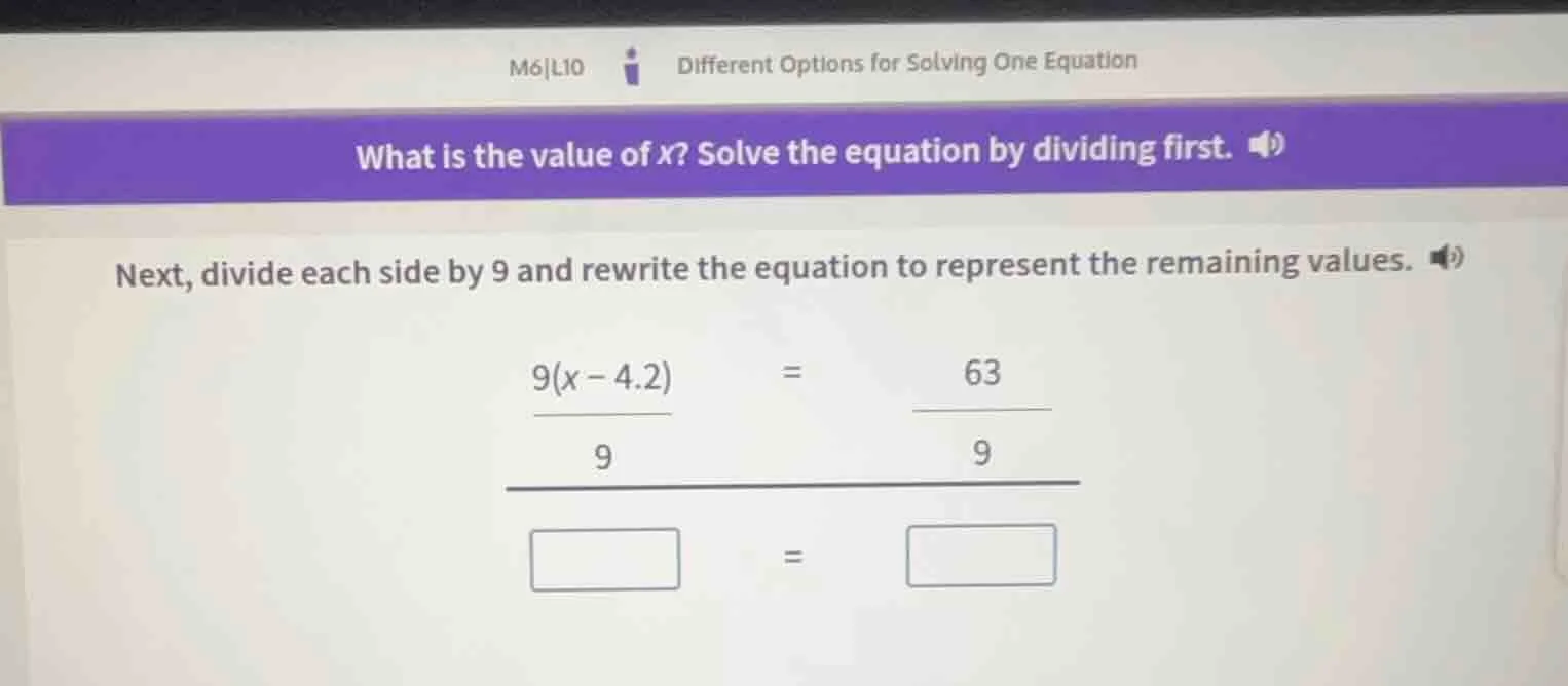 m6|l10 different options for solving one equation what is the value of …