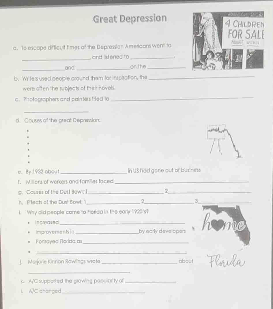 great depression a. to escape difficult times of the depression america…