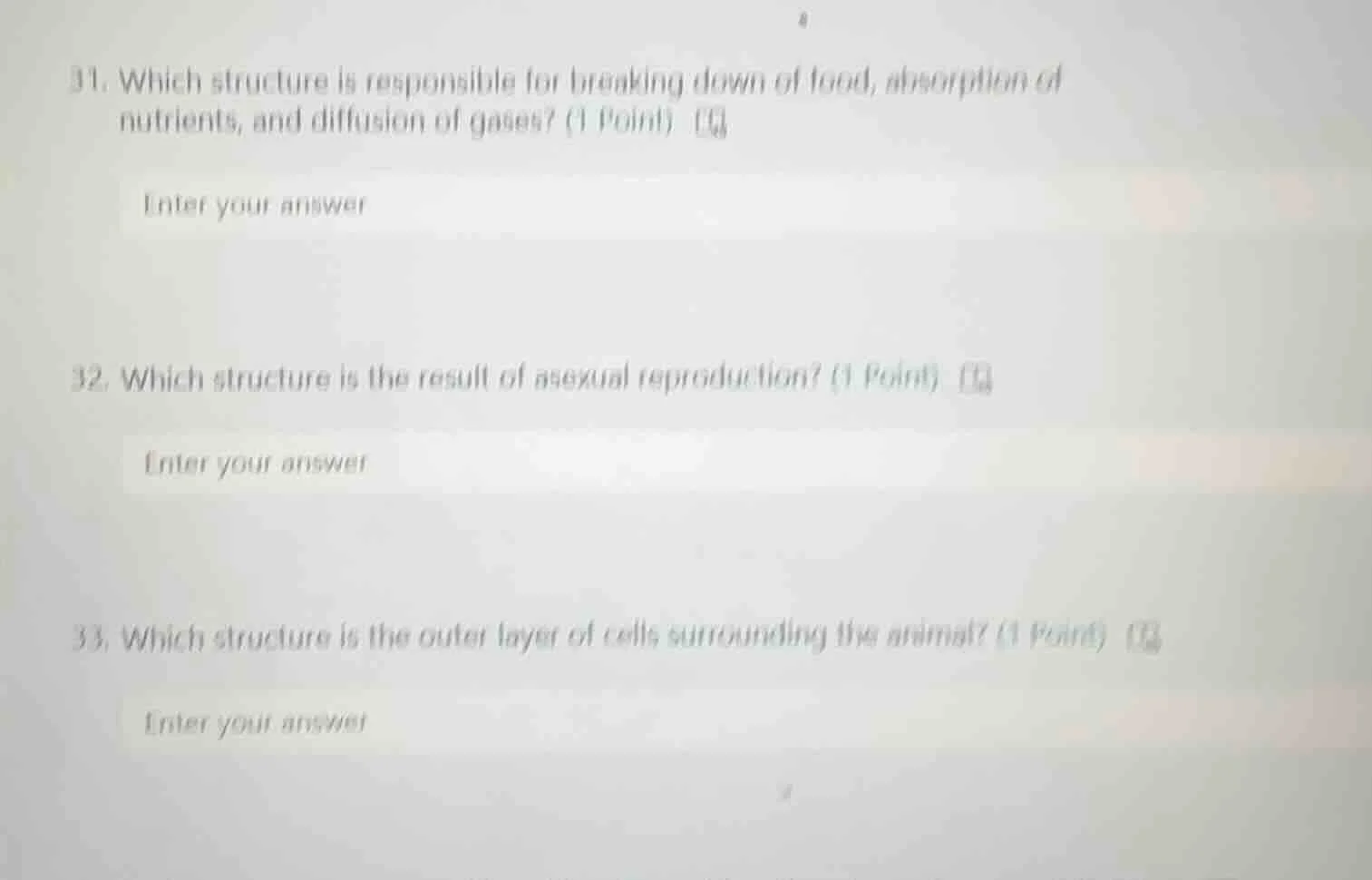 31. which structure is responsible for breaking down of food, absorptio…