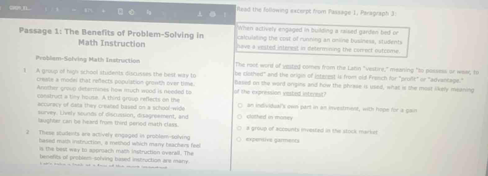 passage 1: the benefits of problem-solving in math instruction problem-…