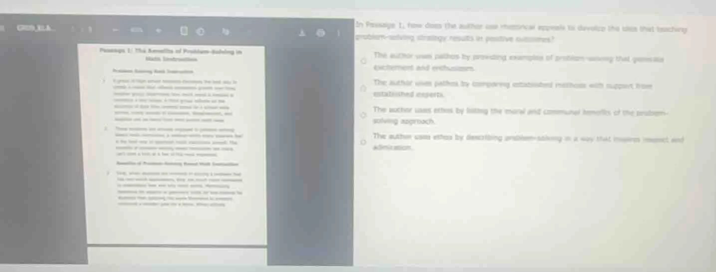 passage 1: the benefits of problem-solving in math instruction problem-…