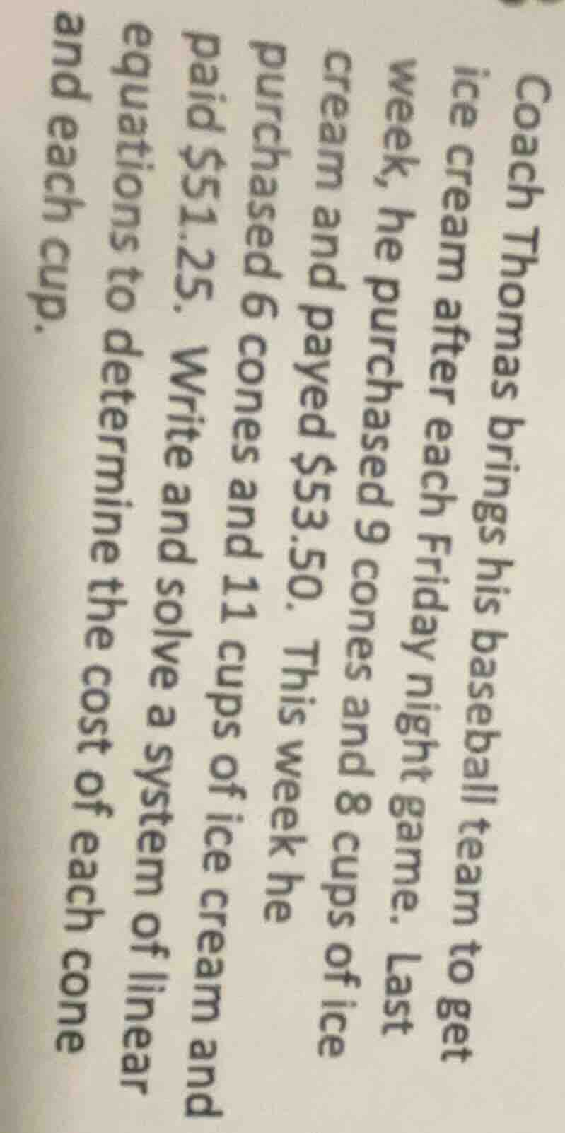 coach thomas brings his baseball team to get ice cream after each frida…