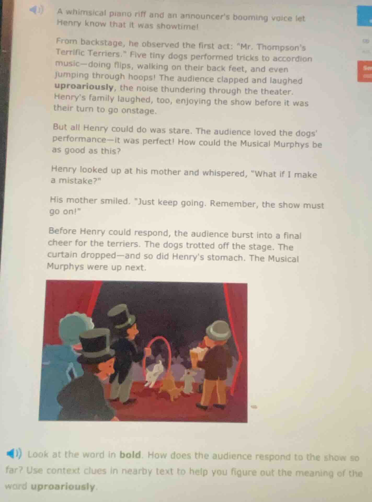 a whimsical piano riff and an announcers booming voice let henry know t…