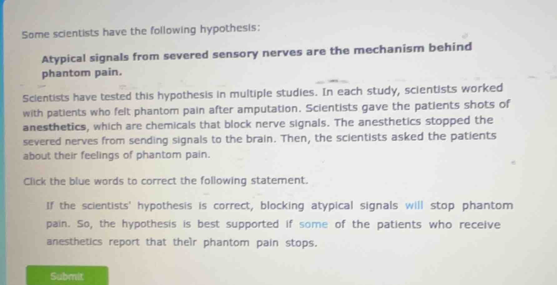 some scientists have the following hypothesis: atypical signals from se…