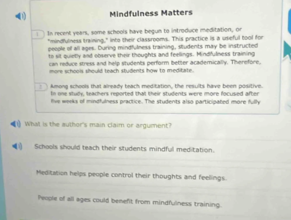mindfulness matters 1 in recent years, some schools have begun to intro…