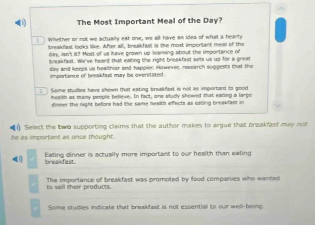 the most important meal of the day?1. whether or not we actually eat on…