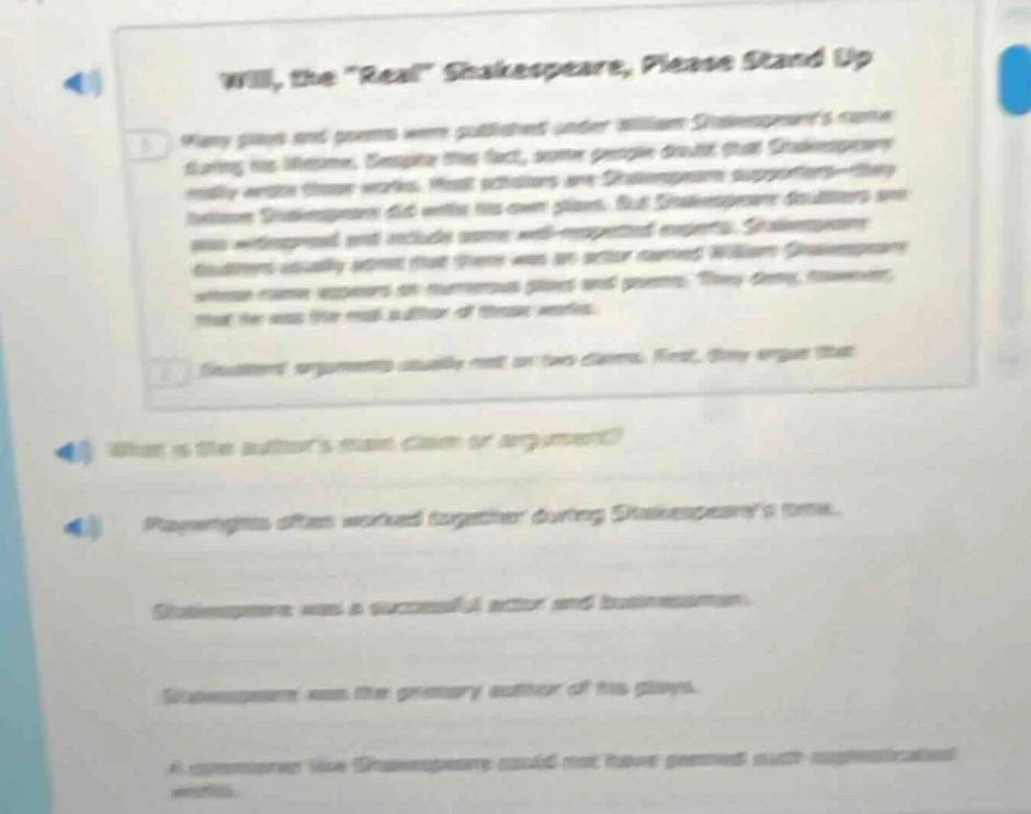 will, the eal\ shakespeare, please stand up 1. many plays and poems wer…