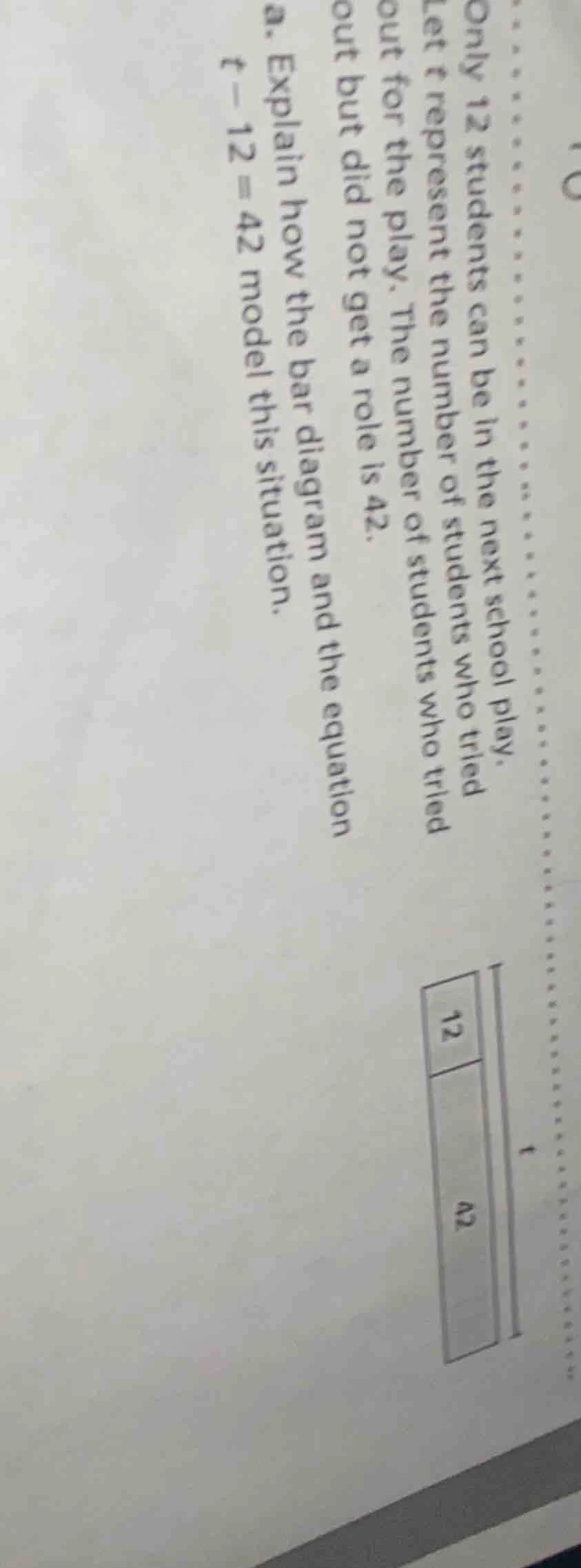 only 12 students can be in the next school play. let $t$ represent the …