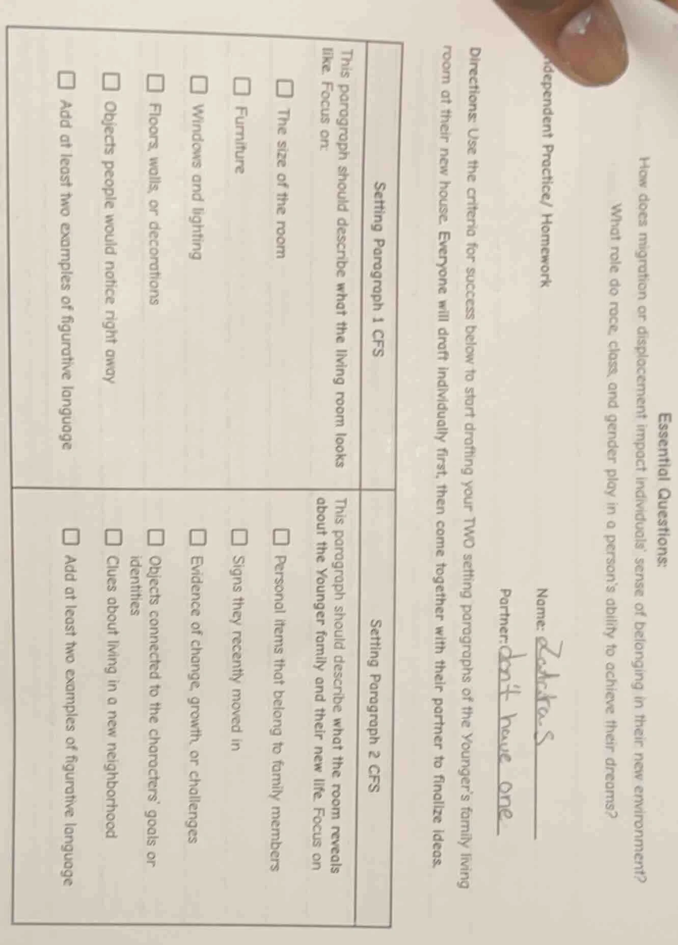 independent practice/ homework name: zadkira.s partner: dont have one e…