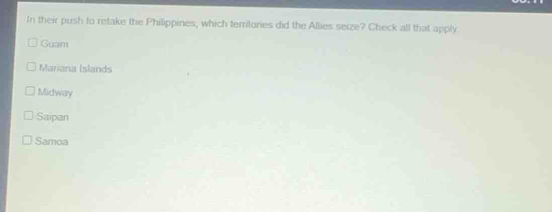 in their push to retake the philippines, which territories did the alli…