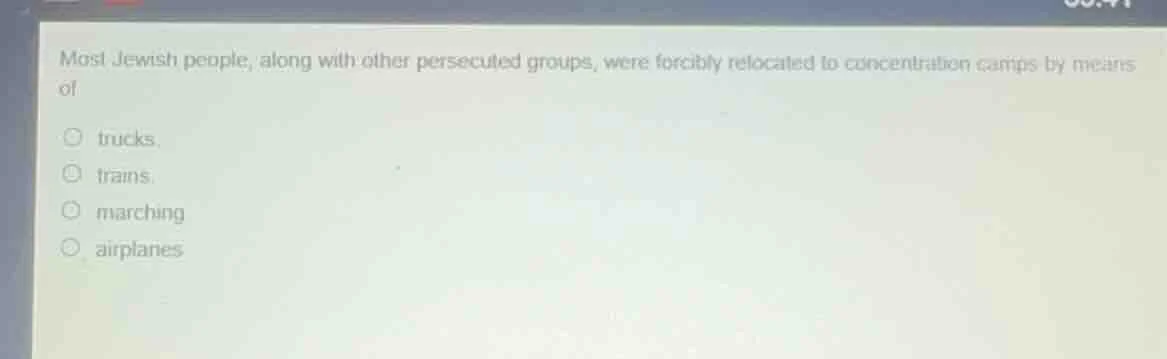 most jewish people, along with other persecuted groups, were forcibly r…