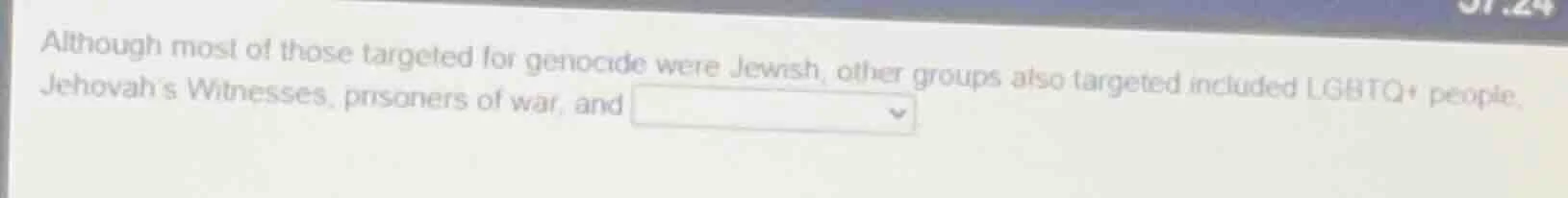 although most of those targeted for genocide were jewish, other groups …