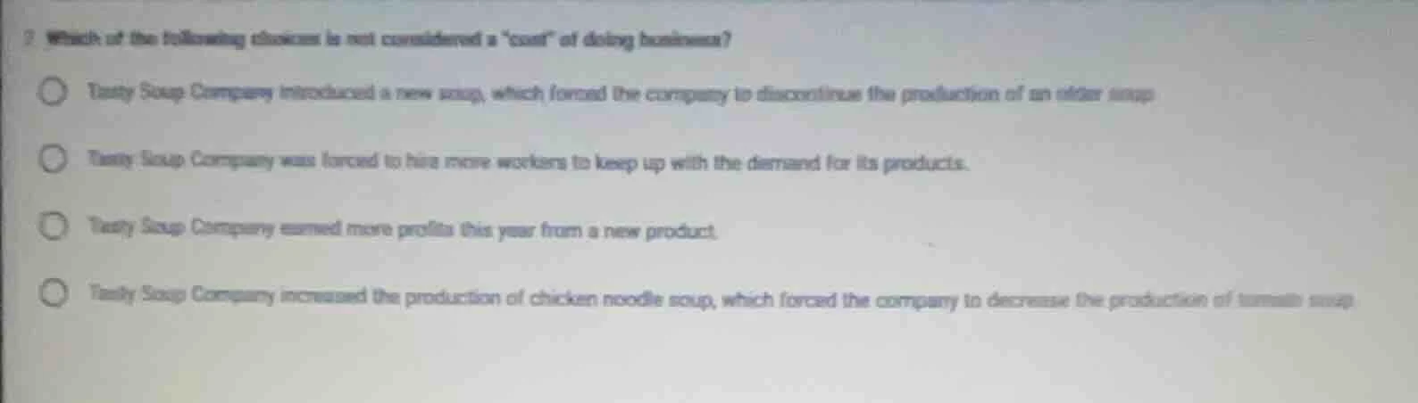 ? which of the following choices is not considered a \cost\ of doing bu…