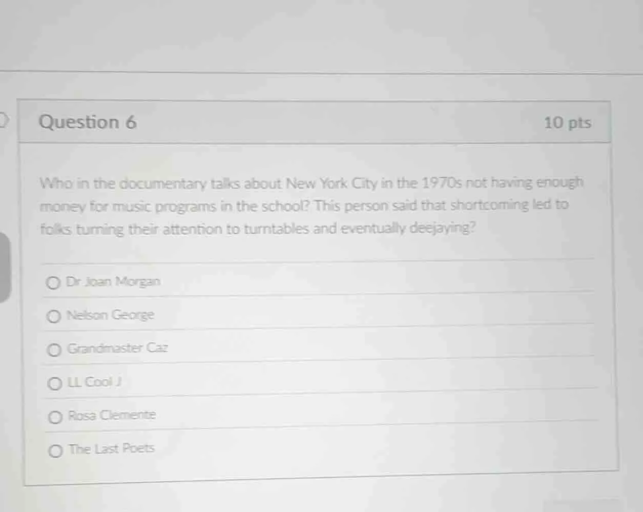 question 6 10 pts who in the documentary talks about new york city in t…