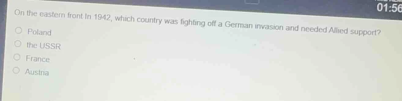 on the eastern front in 1942, which country was fighting off a german i…