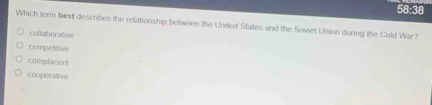 which term best describes the relationship between the united states an…