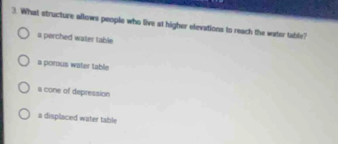 3. what structure allows people who live at higher elevations to reach …