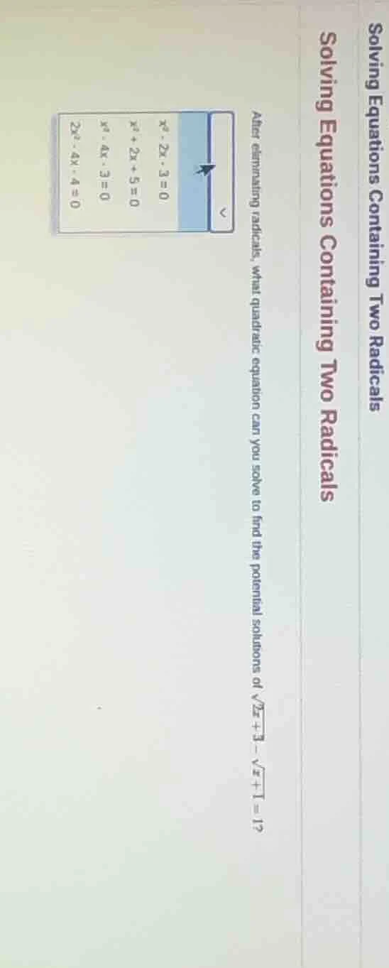 solving equations containing two radicals solving equations containing …