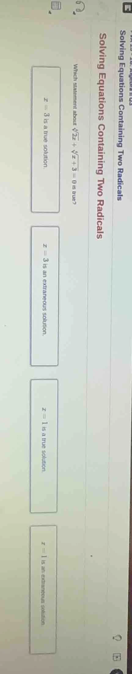 solving equations containing two radicals solving equations containing …