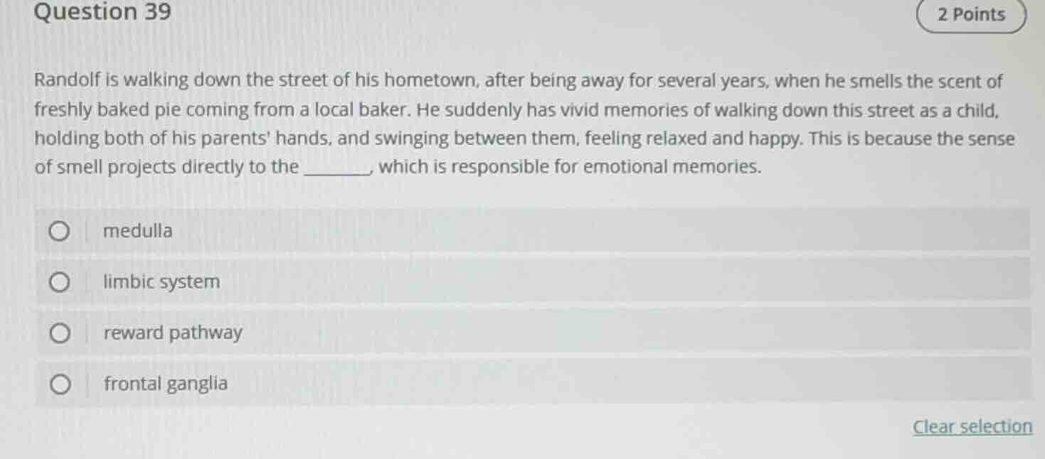 question 39 2 points randolf is walking down the street of his hometown…