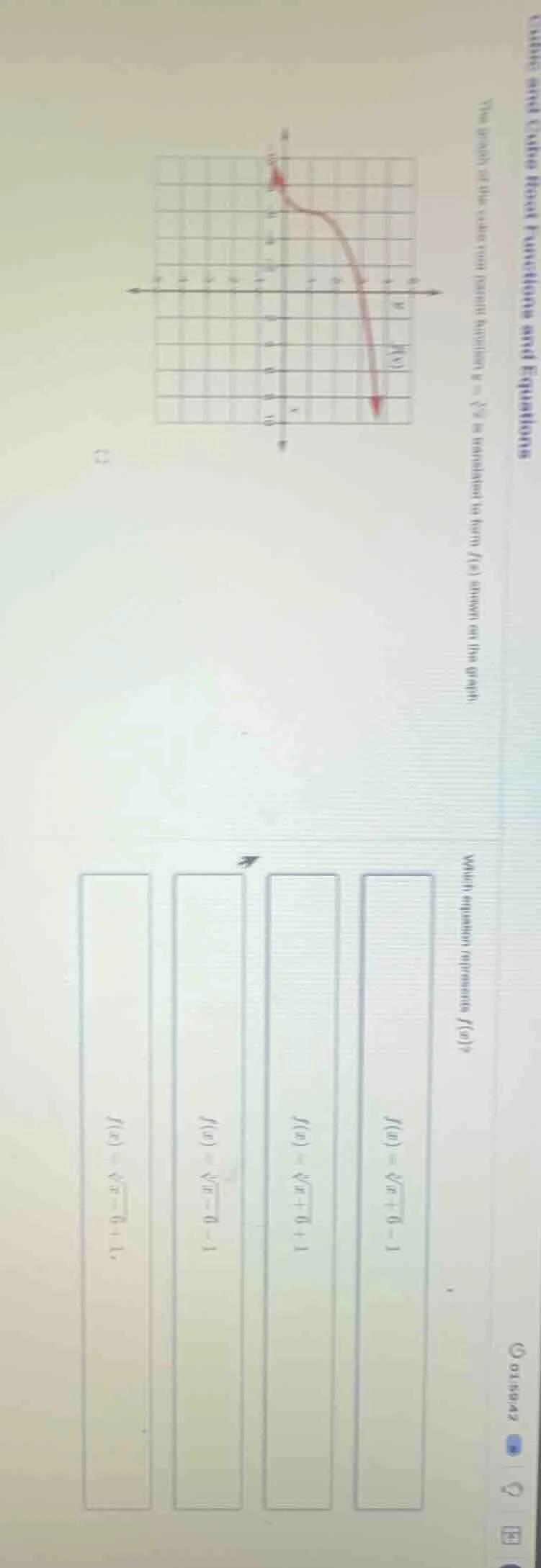 cube and cube root functions and equations the graph of the cube root p…
