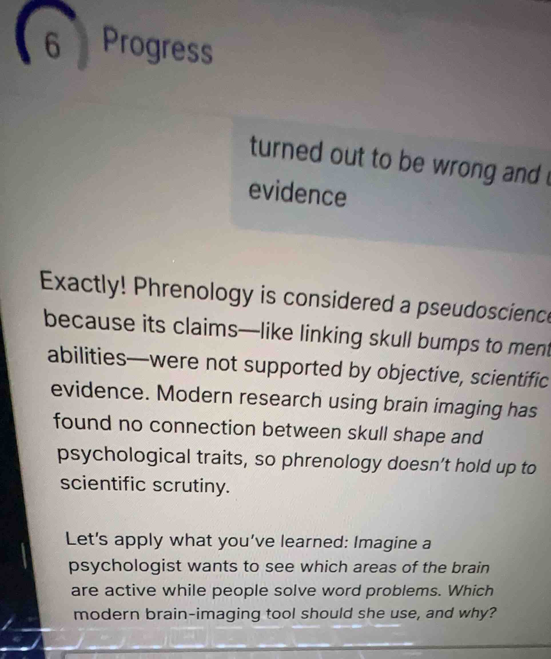 6 progress turned out to be wrong and evidence exactly! phrenology is c…