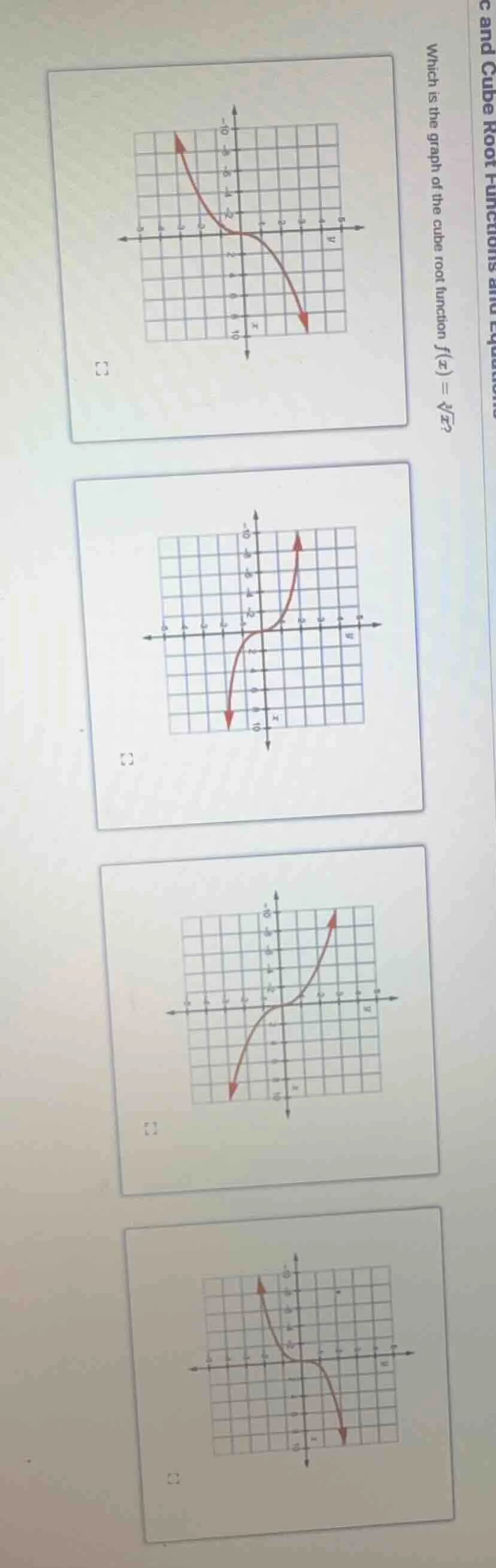 and cube root functions and equations which is the graph of the cube ro…