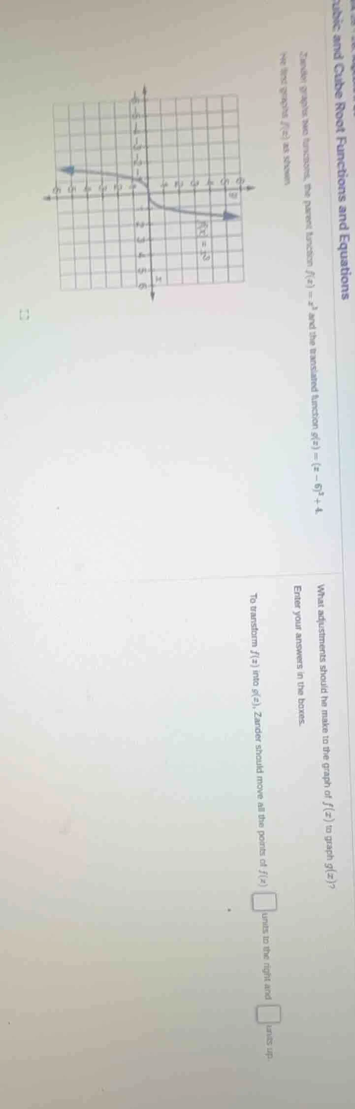 ubic and cube root functions and equations zander graphs two functions,…