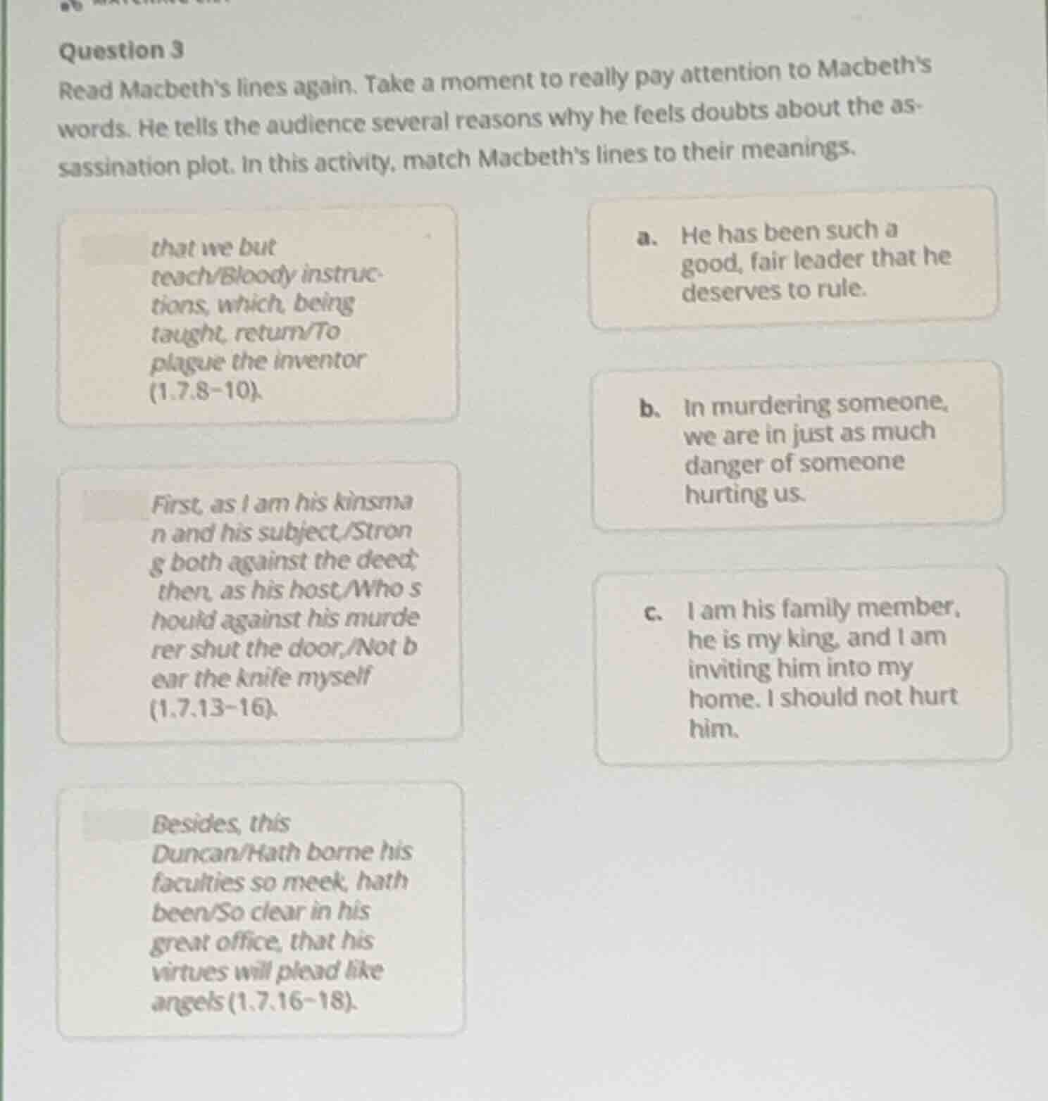 question 3 read macbeths lines again. take a moment to really pay atten…